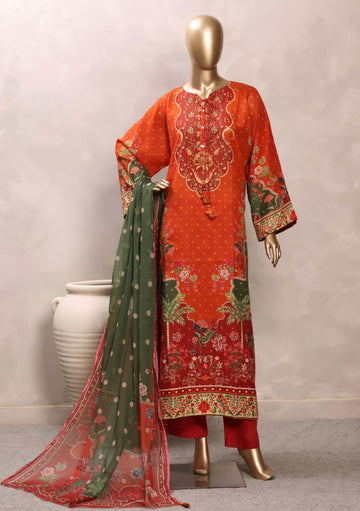 Sadabahar Luxury Chimti Lawn 3Piece Ready To Wear Kaftan Collection KFL-1002