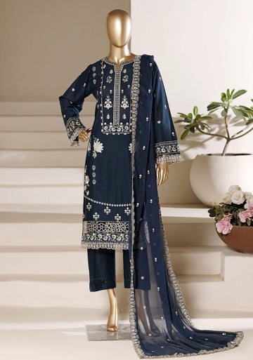 Sadabahar Luxury Slub Viscous Lawn Embroidery With Chiffon Embroidery Dupatta Stitched Vol-10 Collection 2026. LEL-02
