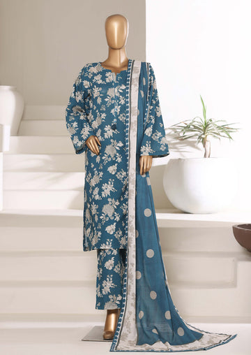 Sadabahar Printed Khadder 3PCS Stitched Vol—4 Collection 2025 D-32