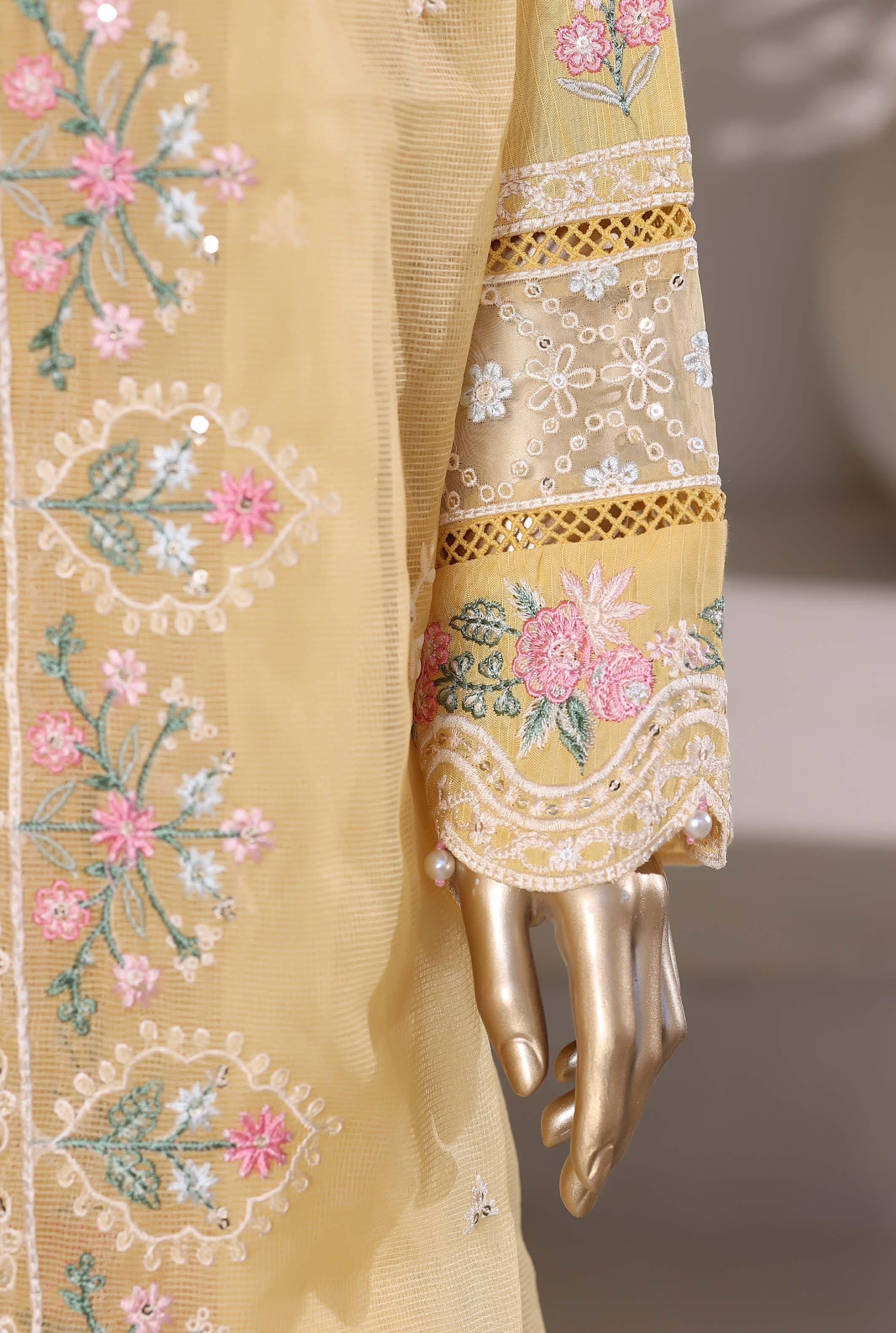Sadabahar Luxury SlubViscous Lawn Embroidery With Chiffon Embroidery Dupatta Stitched Vol-01 Collection 2026. LEL-08