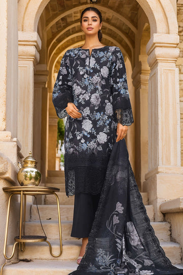 SADABAHAR RTW FUSION LASER CHICKENKARI EMBROIDERED KHADDAR 3PIECE COLLECTION 2026 SFKE -09