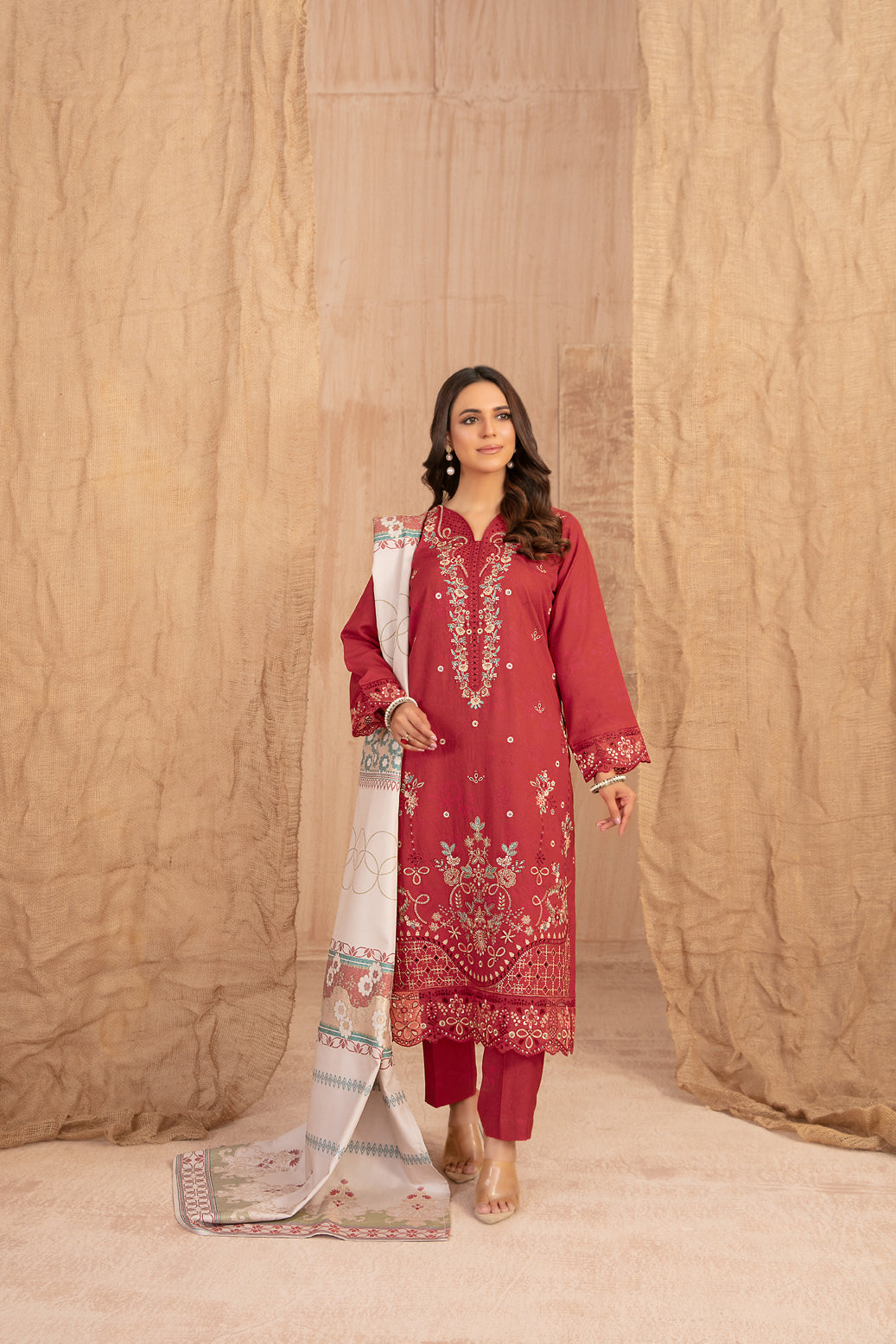 Cassa By Tawakkal Winter Dhanak Embroidery 3Piece Unstitched Collection 2025. D-02