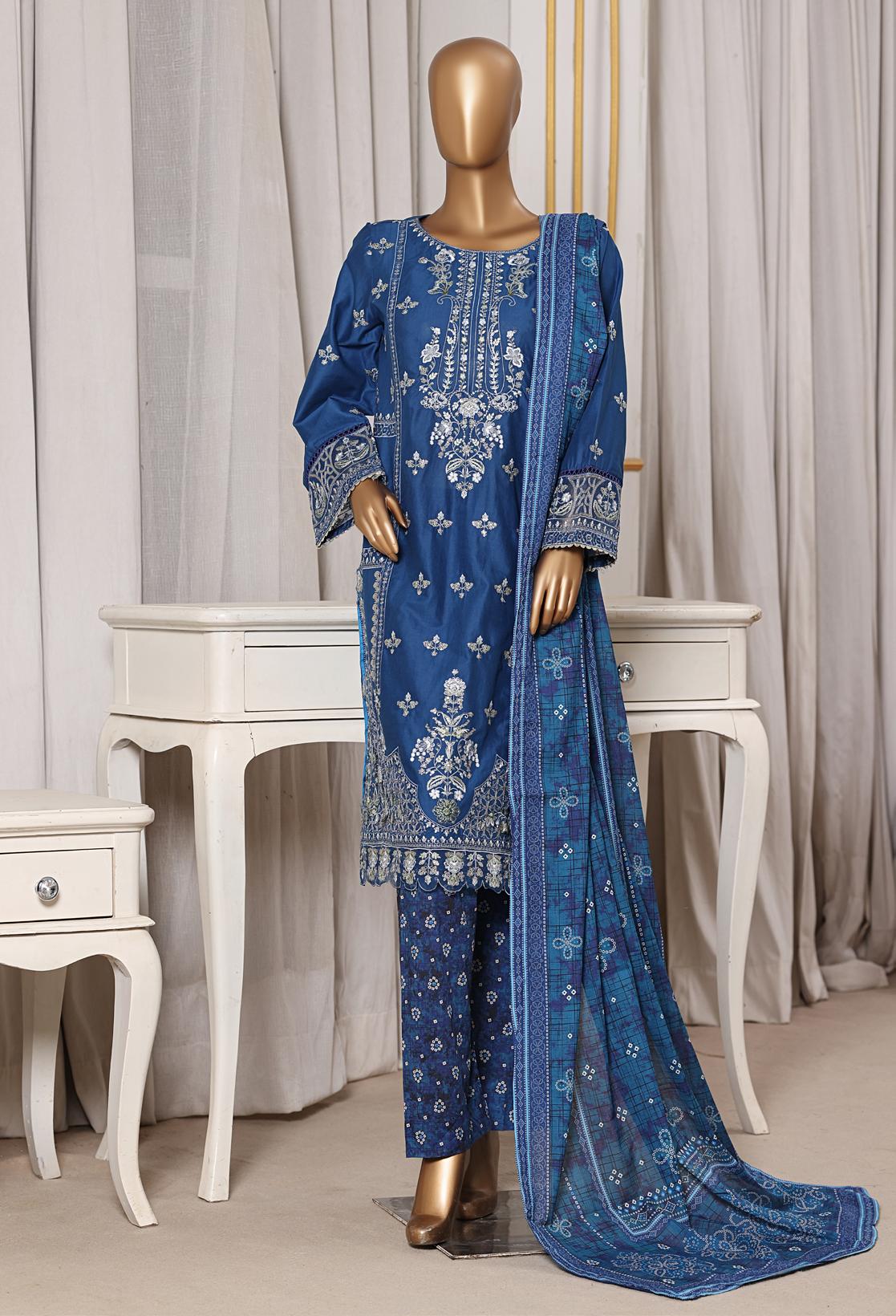 Bin Saeed Luxury Laserkari Lawn With Digital Printed Lawn Dupatta 3Piece Stitched Vol-01 Collection 2026. D#-02