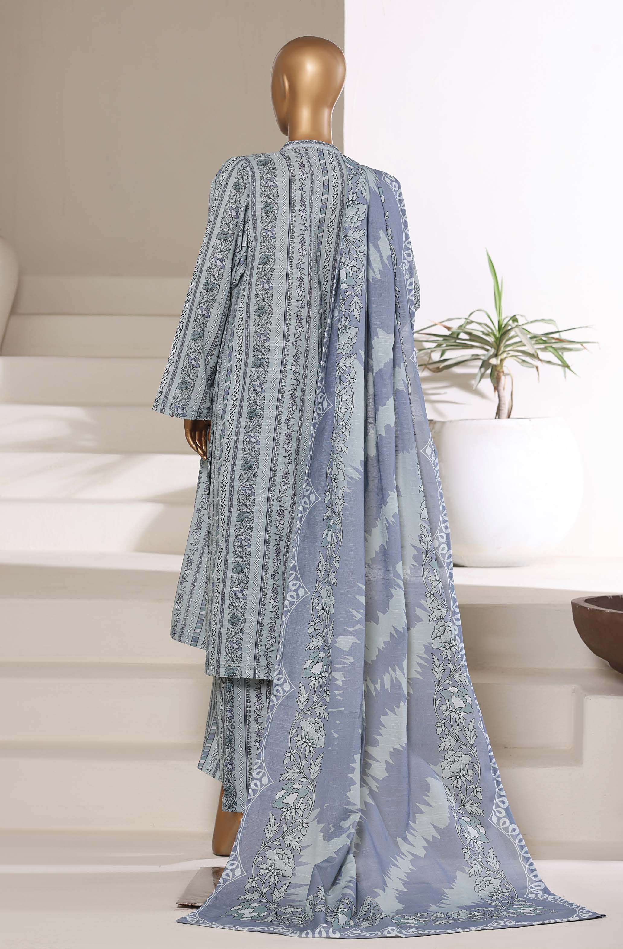 Sadabahar Printed Khadder 3PCS Stitched Vol—4 Collection 2025 D-33