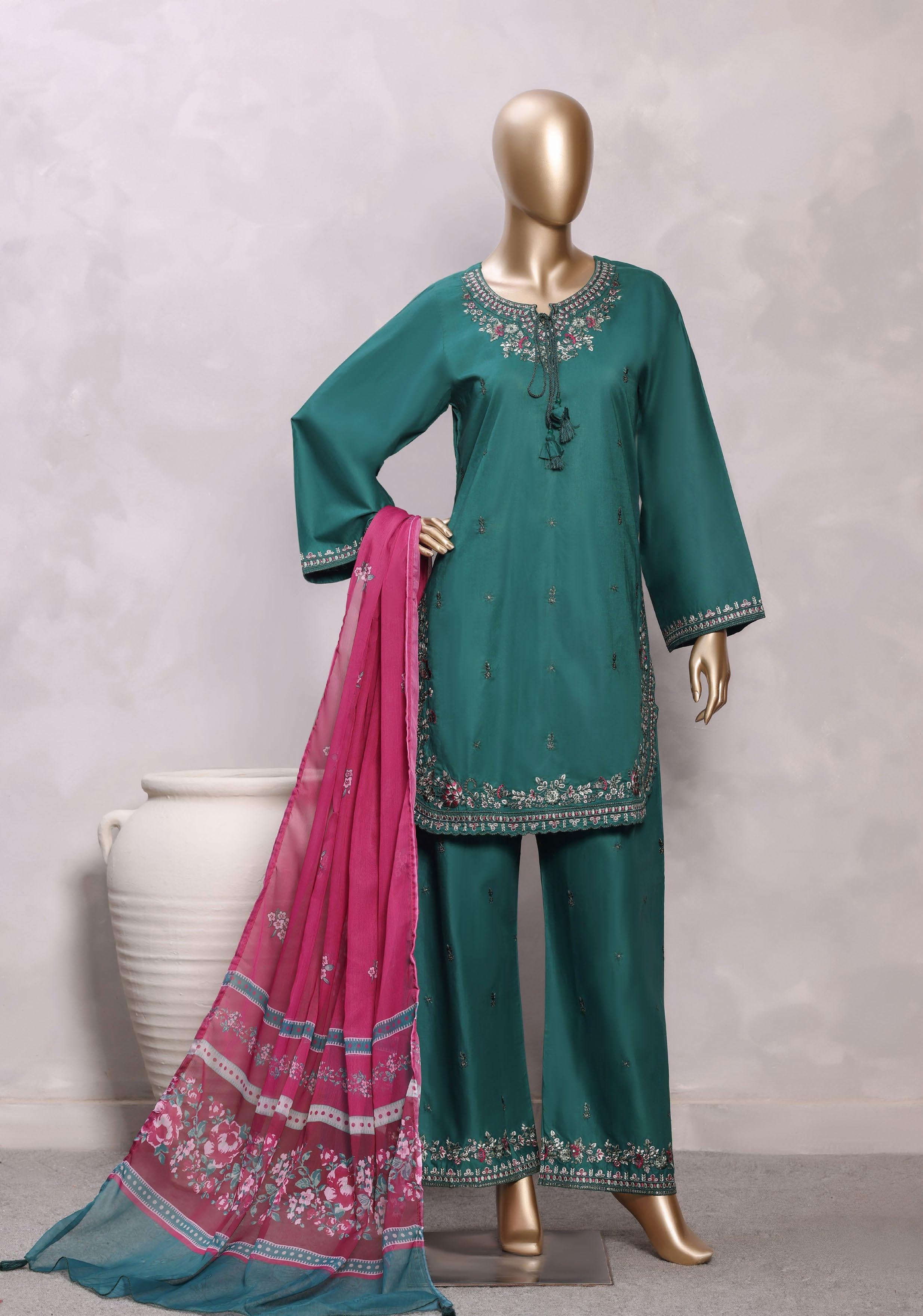 Sadabahar Luxury Eclair Solid Lawn Embroidery 3Piece Stitched Collection ECL-1019