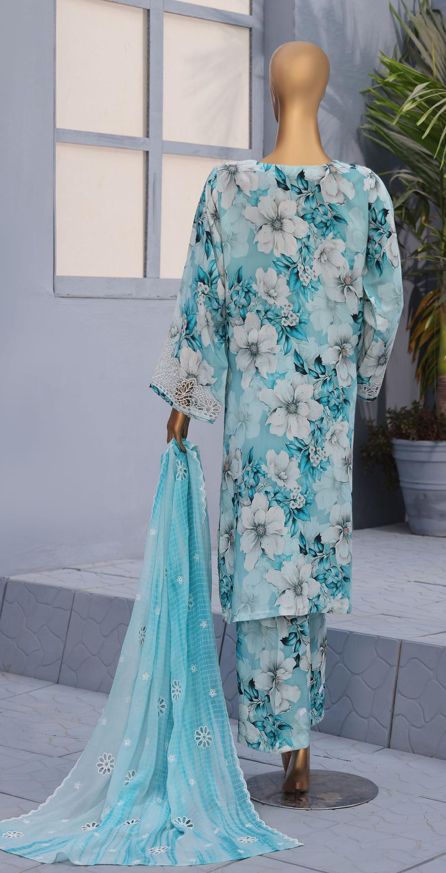 HZ Luxury Majestic Raw Silk Embroidery 3Piece Stitched COLLECTION 2025 D-07