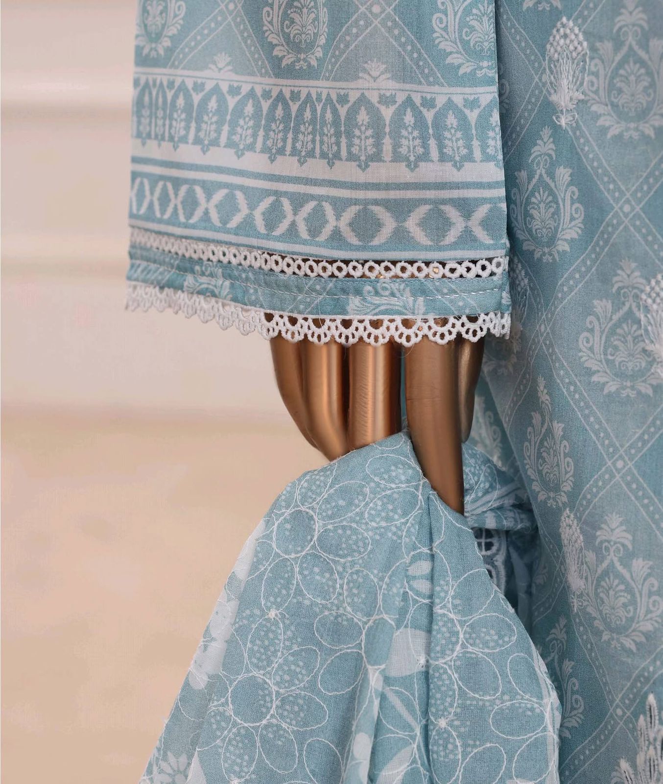 HZ Textiles Luxury Printkari Embroidered Lawn Suit Stitched 3 Piece 2026 D#-02