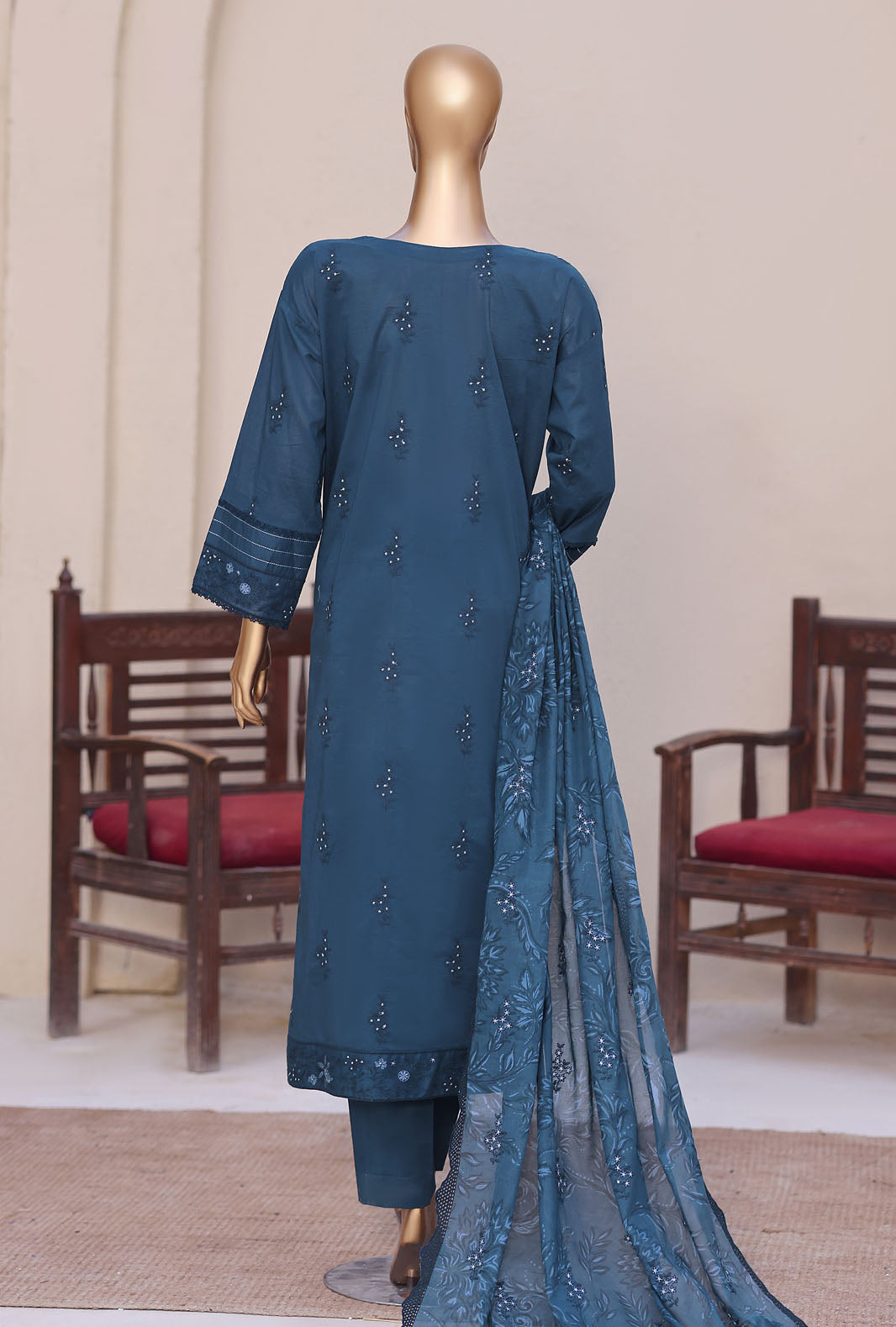 Meeras by HZ Textiles Embroidered Lawn Suit Unstitched 3 Piece Collection 2026 D#-04
