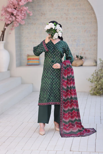 Aizal Luxury Lawn Printed Vol-1 3Piece Stitched Collection 2026 D#-05