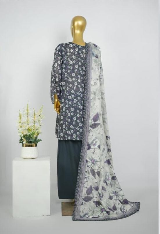 BIN SAEED Luxury Lawn Printed With Farshi Shalwar 3Piece Stitched COLLECTION 2026 D-#19