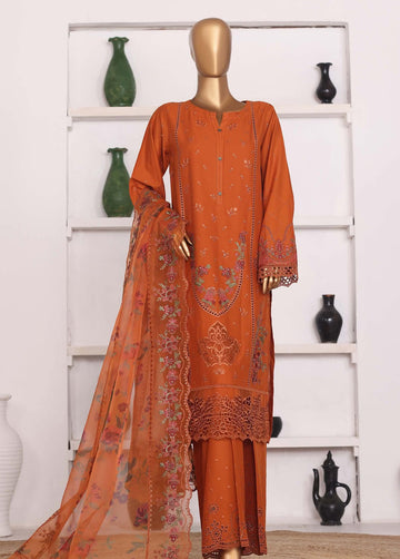 Hz Muse Luxury Heavy Embroidery Festive 3Piece Stitched Collection 2026 D#-04