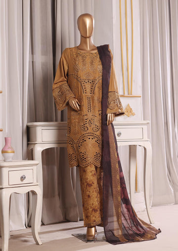 Bin Saeed Luxury Laserkari Lawn With Digital Printed Lawn Dupatta 3Piece Stitched Vol-01 Collection 2026. D#-10