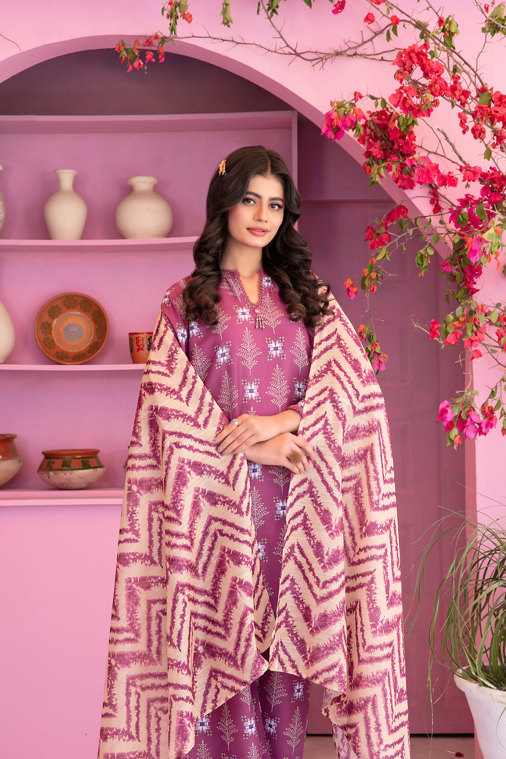 CORA VOL-02 BY TAWAKKAL LUXURY PRINTED LAWN 3PIECE STITCHED COLLECTION 2026 D#-01