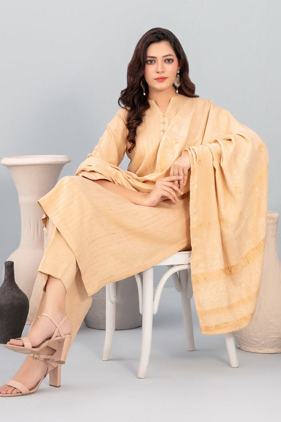 Onaya By Tawakkal Leather Peach Winter Unstitched Collection 2025. D-03