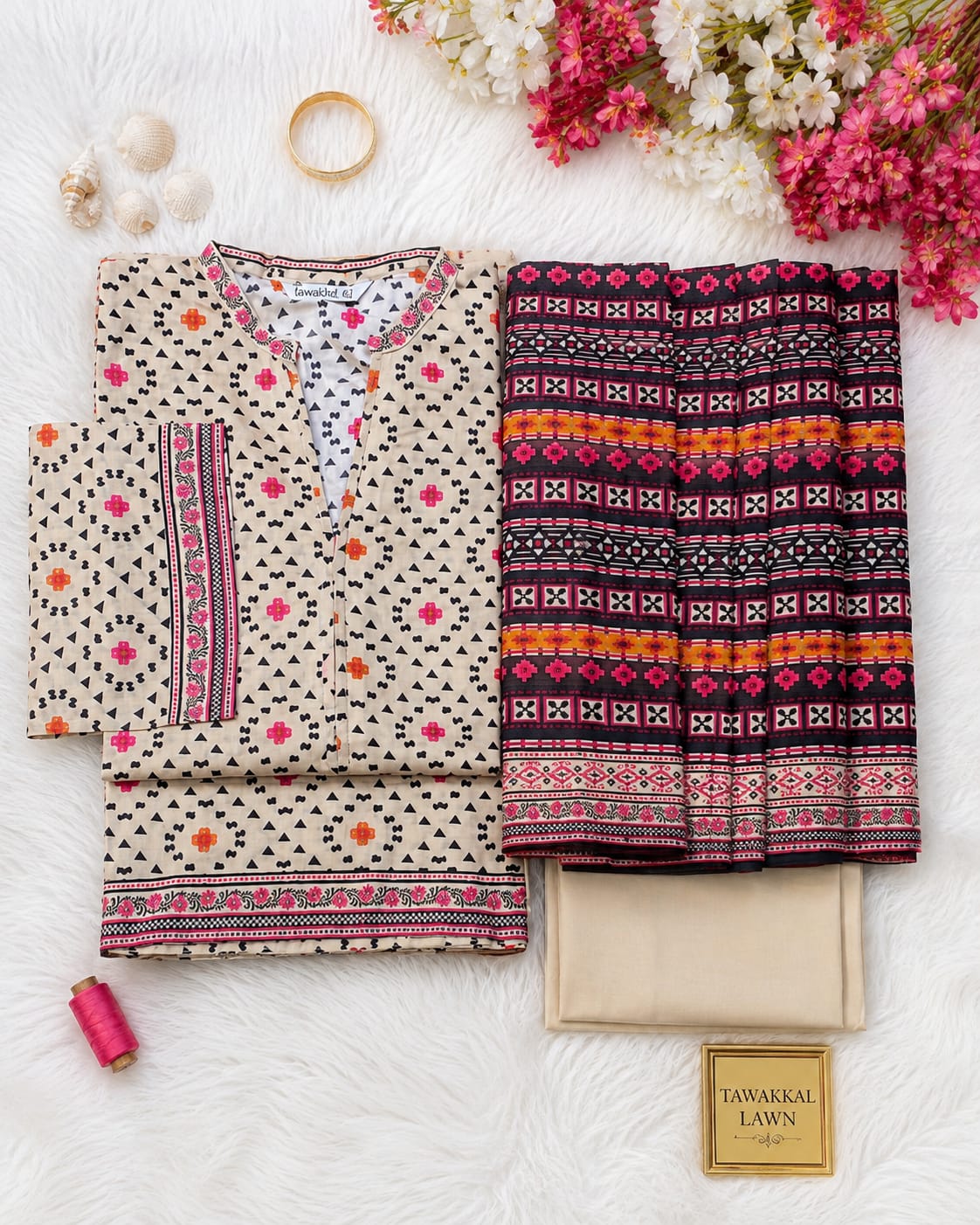 Tawakkal Luxury Lawn Printed 3pcs Stitched Vol-01 3Piece Stitched COLLECTION 2026 D#-23