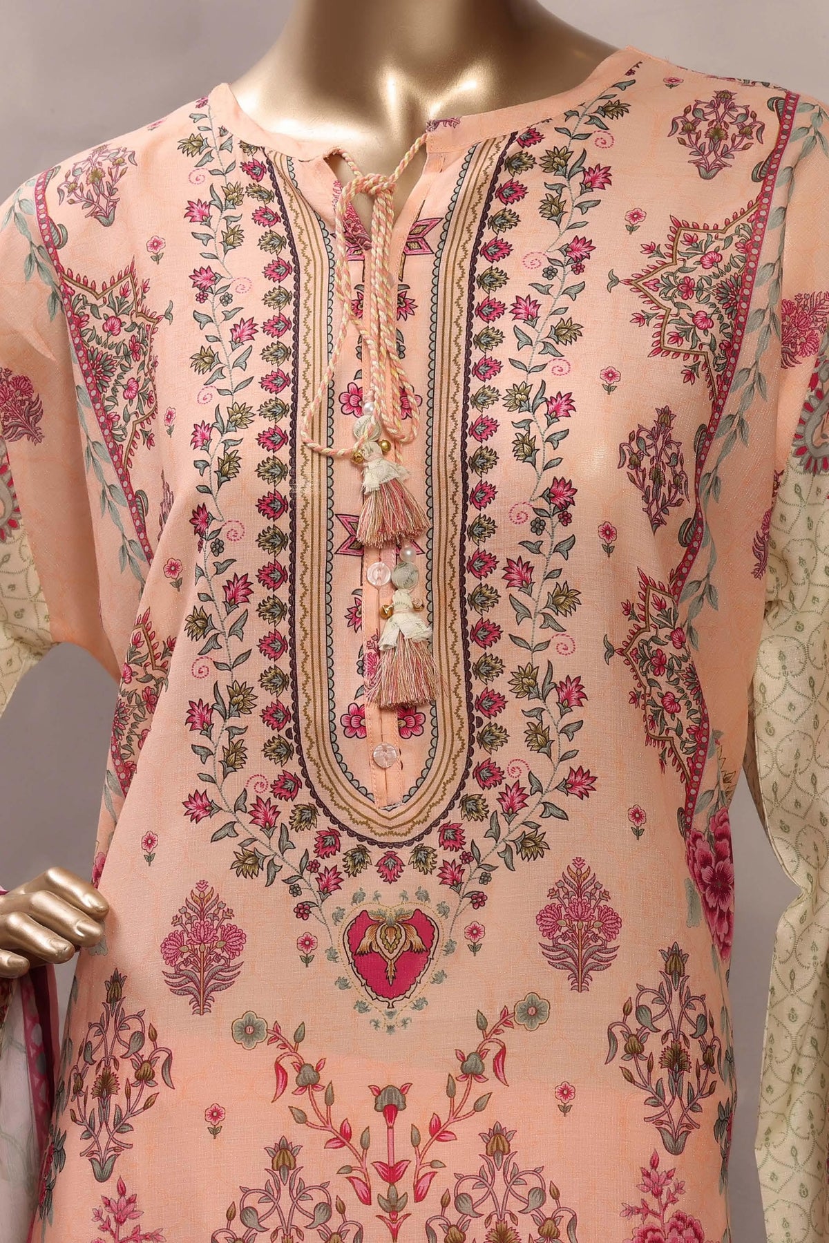 Sadabahar Luxury Chimti Lawn 3Piece Ready To Wear Kaftan Collection KFL-1003