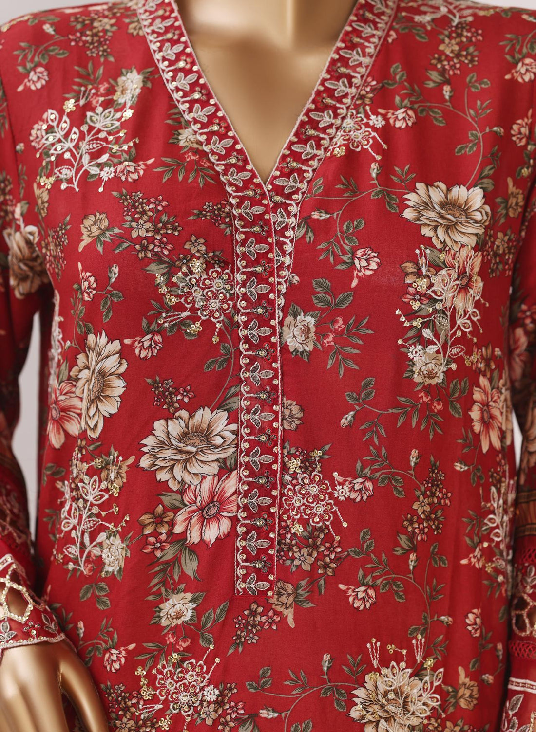 Bin Saeed Luxury Stitched Lawn Embroidery With Dupatta Embroidery 3Piece Stitched COLLECTION 2026. D-03