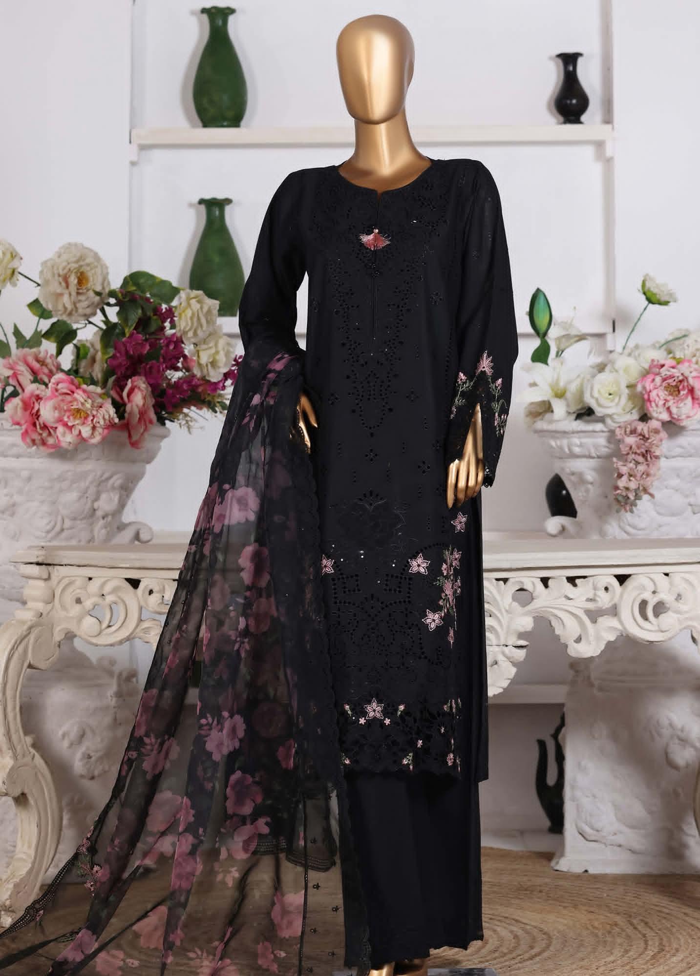 Hz Muse Luxury Heavy Embroidery Festive 3Piece Stitched Collection 2026 D#-08