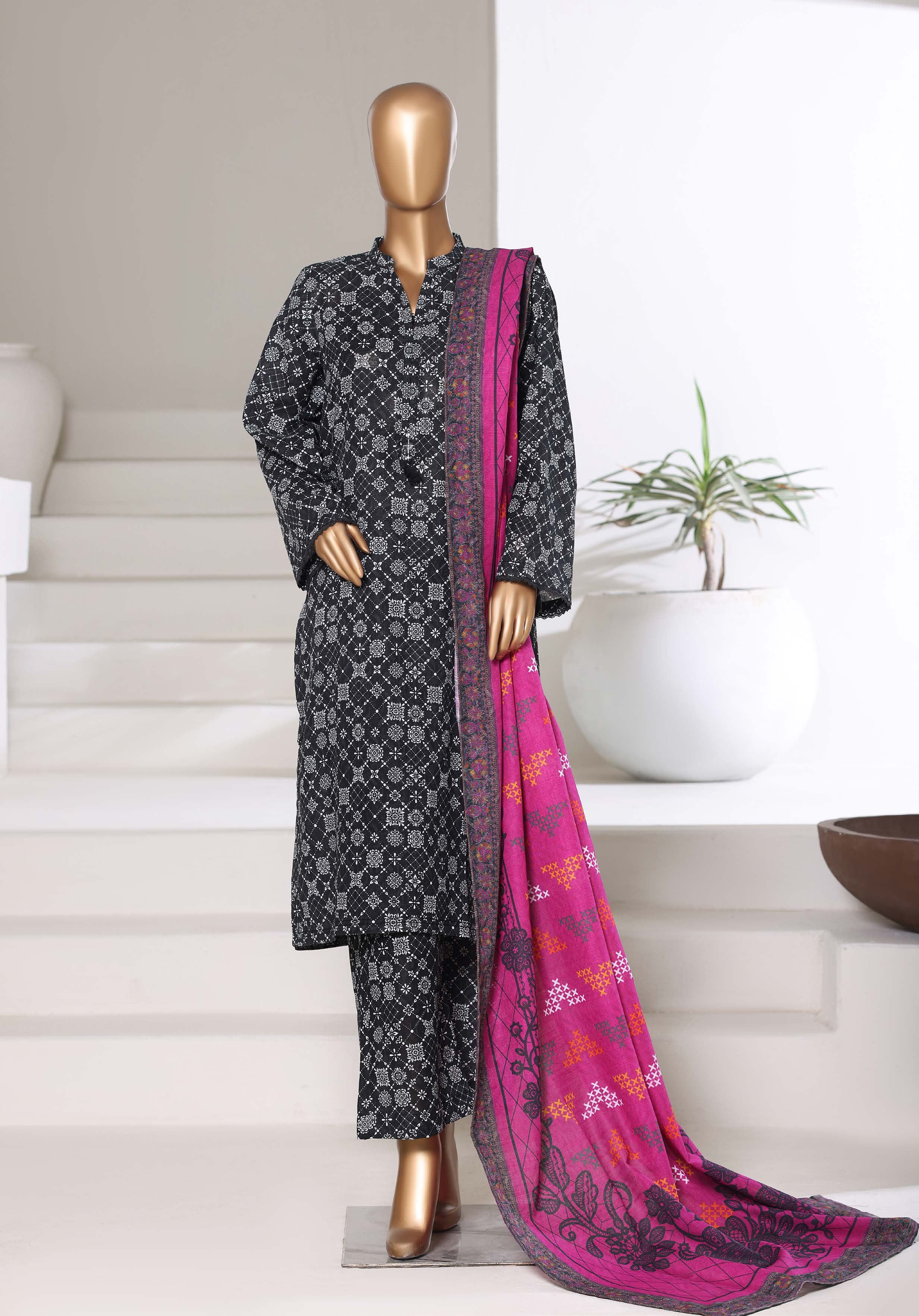 Sadabahar Printed Khadder 3PCS Stitched Vol—3 Collection 2025 D-23