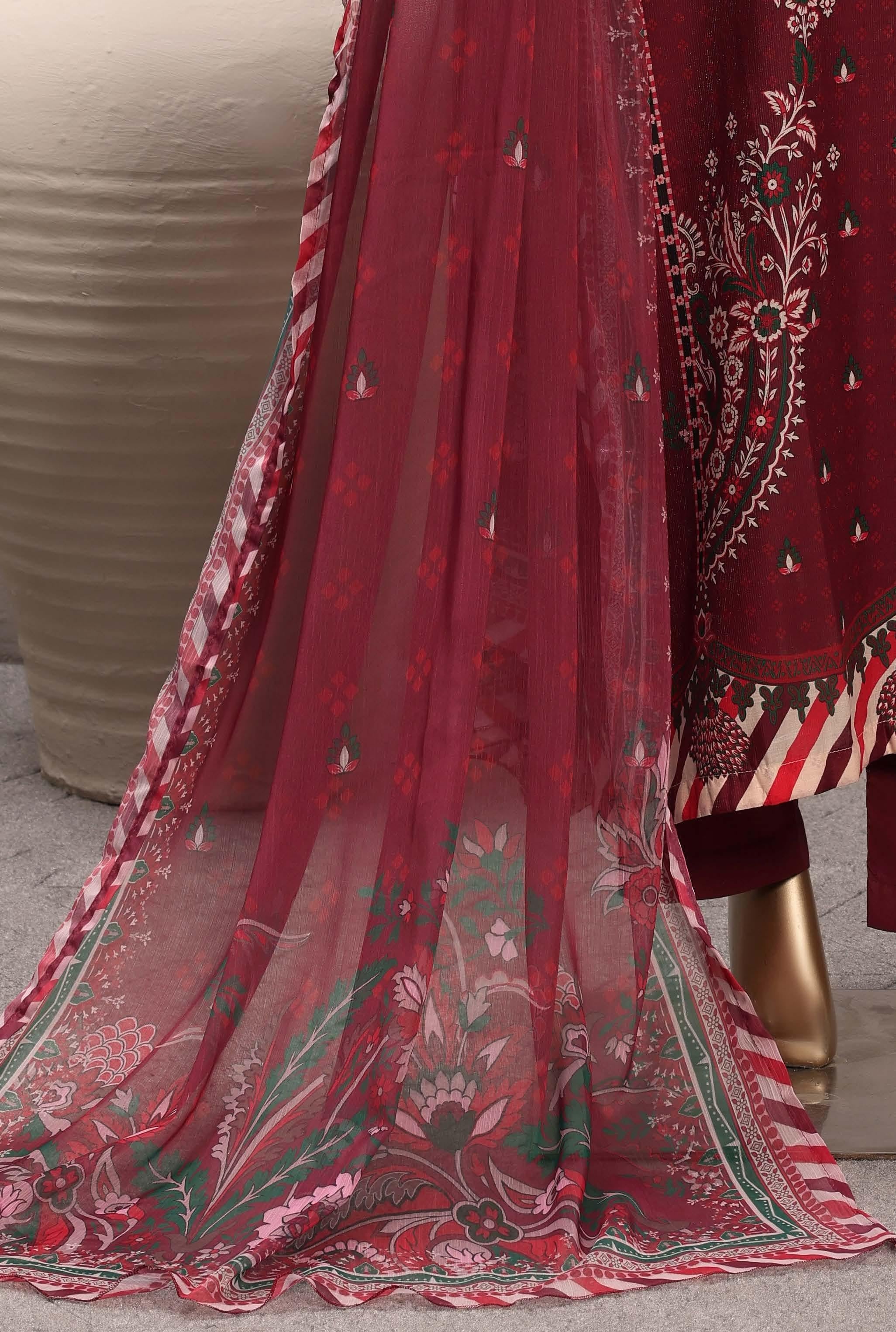 Sadabahar Luxury Chimti Lawn 3Piece Ready To Wear Kaftan Collection KFL-1006
