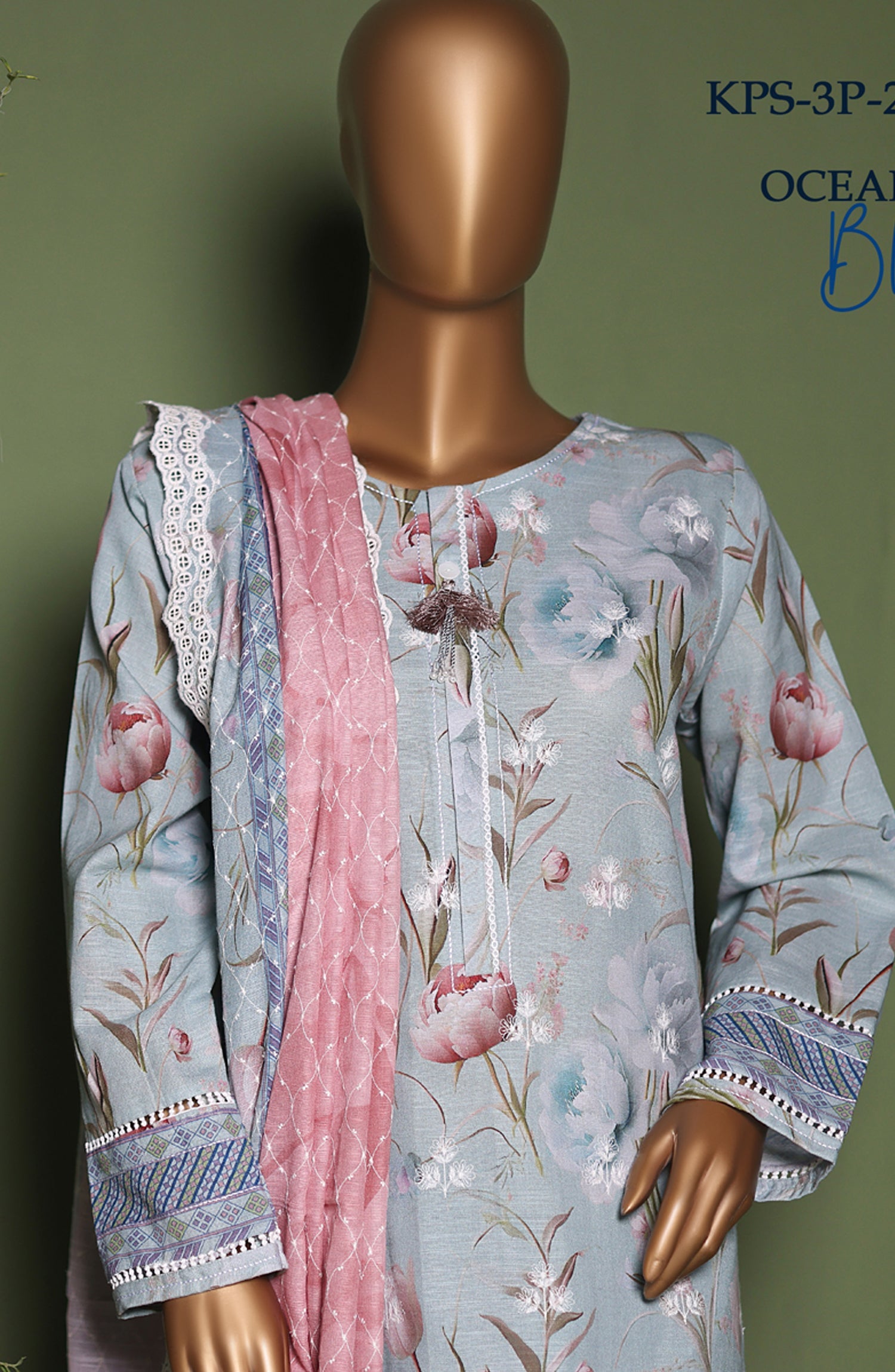 HZ Printkari Embroidered Khaddar Stitched 3 Piece Collection 2025. HZPE 04