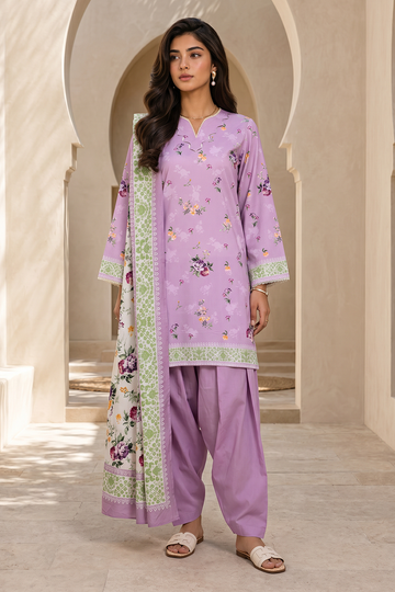 Zellbery Luxury Lawn Printed 3Piece Unstitched Collection 2026 WUS26X38063