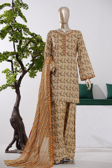 BIN SAEED Luxury Lawn Printed With Farshi Shalwar Vol-01 3Piece Stitched COLLECTION 2026 D-#02