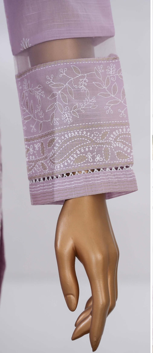 Hz Ready To Were Cotton Sunehri Paste Print With Embroidery Stitched Collection 2025. D-58 Lilic