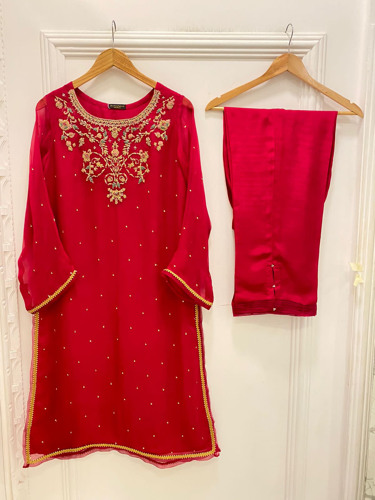 Agha Noor Luxury Pure Chiffon Rtw 2Piece Collection 2025 AGCH-5501