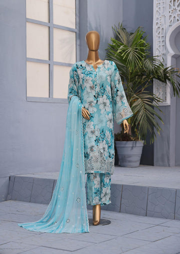 HZ Luxury Majestic Raw Silk Embroidery 3Piece Stitched COLLECTION 2025 D-07