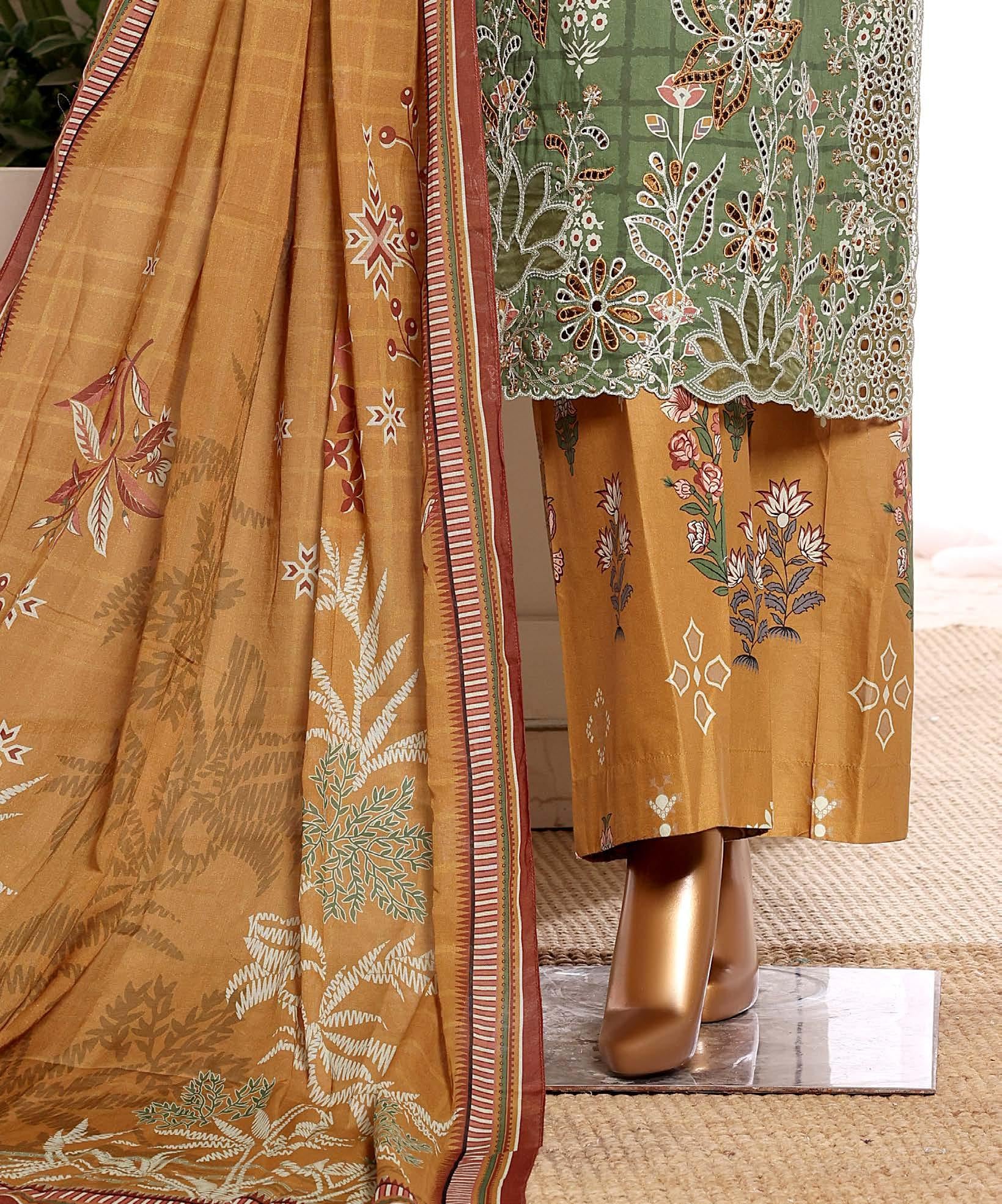 HZ °GULDOZI° Luxury Lawn Embroidery 3Piece Stitched Collection 2026 D#09