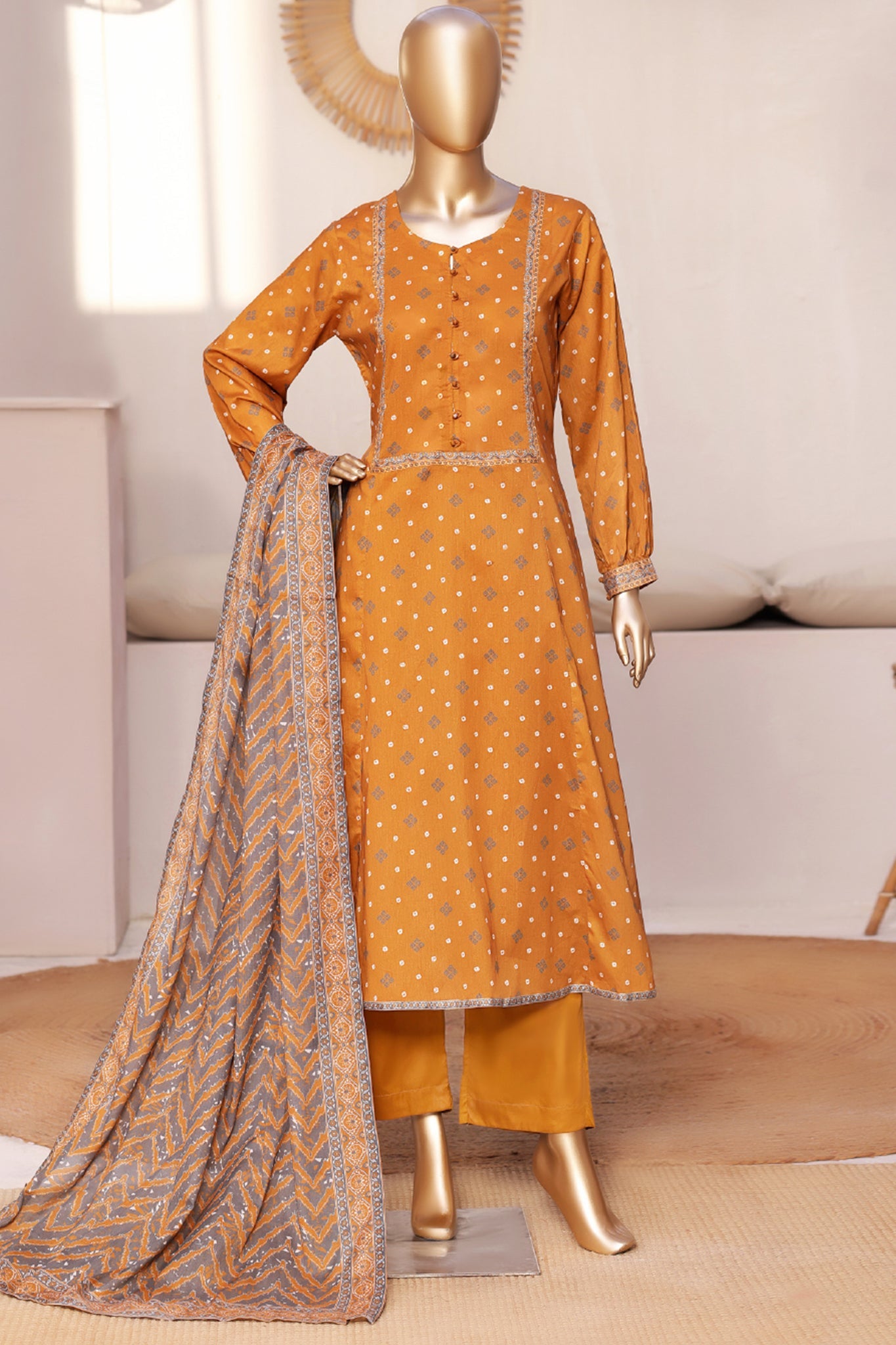 BIN SAEED Luxury Lawn Frock  Printed 3pcs Stitched Vol-01 3Piece Stitched COLLECTION 2026 D-#05
