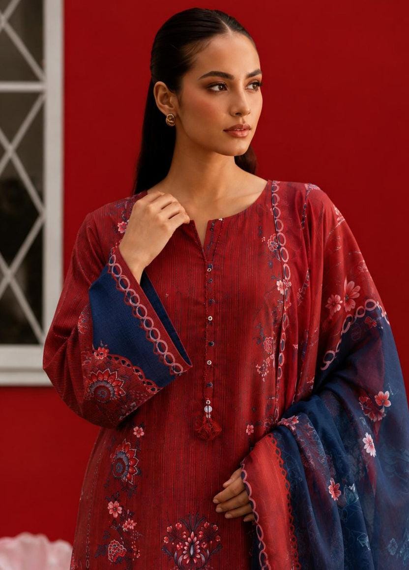 Sadabahar Ready To Wear Textured Lawn Printed Vol-14 3Piece Stitched Collection 2026 D#-01