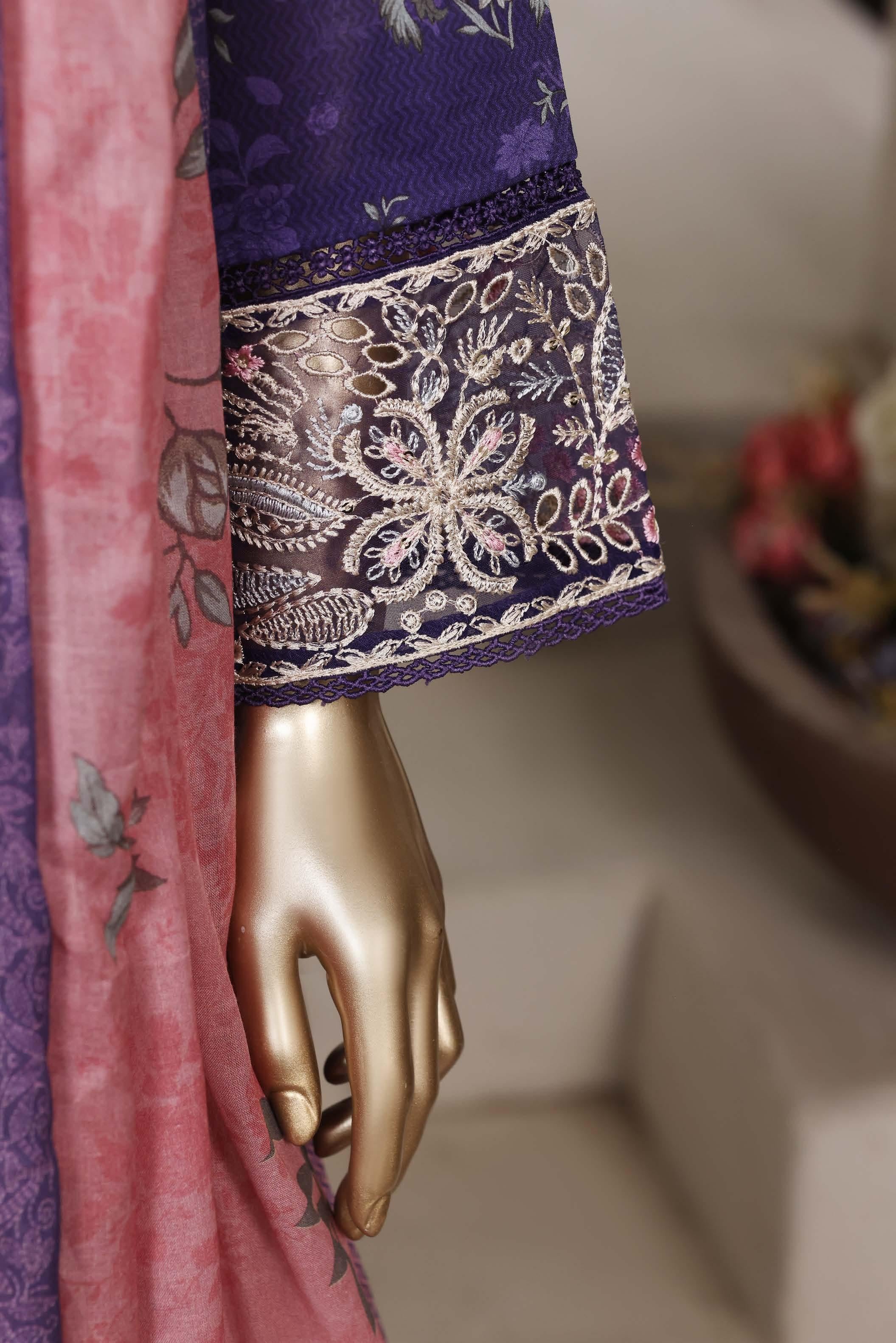 Sadabahar Luxury Signature  Lawn Embroidery 3Piece Stitched Vol-03 COLLECTION 2026. D-07