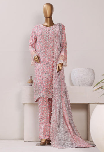 Bin Saeed Luxury Stitched Lawn Embroidery With Dupatta Embroidery 3Piece Stitched COLLECTION 2026. D-01