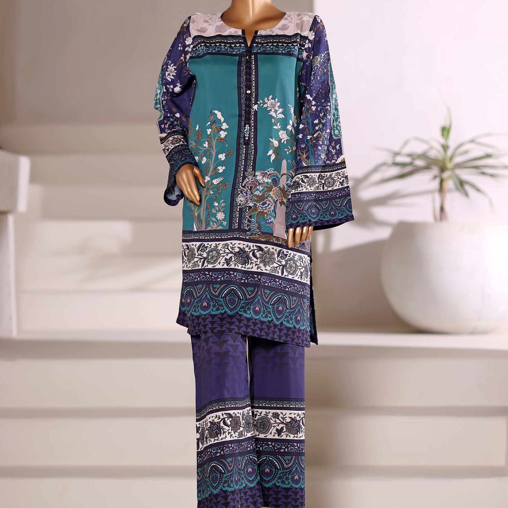 SADABAHAR LUXURY VISCOUS 2PIECE DIGITAL PRINTED STITCHED COLLECTION 2025 VOL-01 . SDVS- 2113