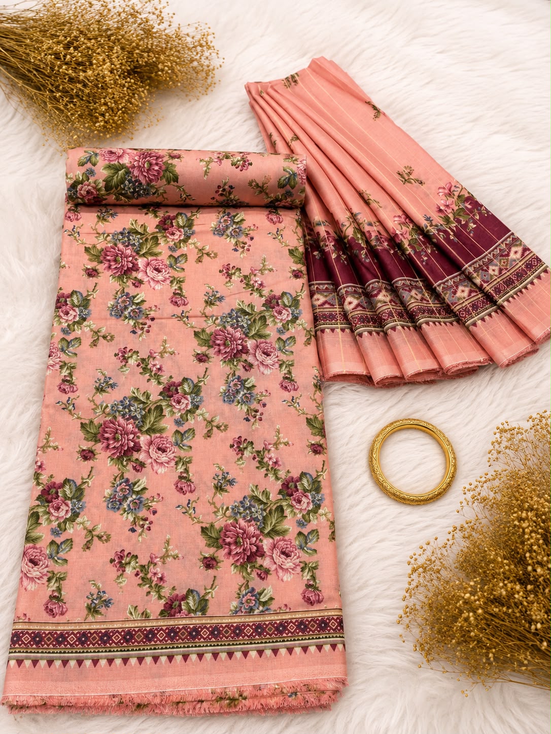 BIN SAEED Luxury Lawn  Digital Printed 3Piece Unstitched_ COLLECTION 2026 D#-50