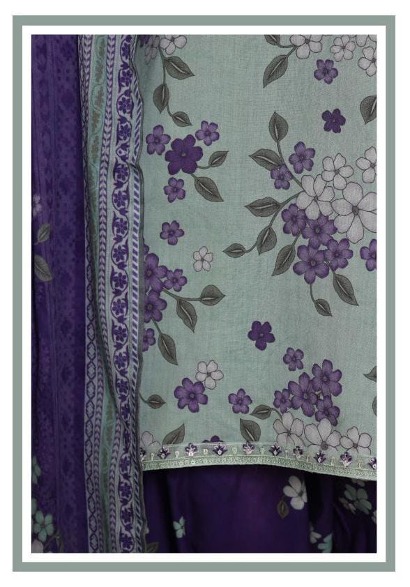 Sadabahar Malika Embroidery Lawn Short Length With Shalwar With Lawn Printed Dupatta  3Piece Stitched Vol-01 Collection 2026 D#07