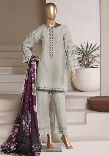 Sadabahar Luxury Eclair Solid  Textured Lawn Embroidery With Digital Printed Lawn Dupatta 3Piece Stitched Eid Festive Edition Collection 2026. D#-05