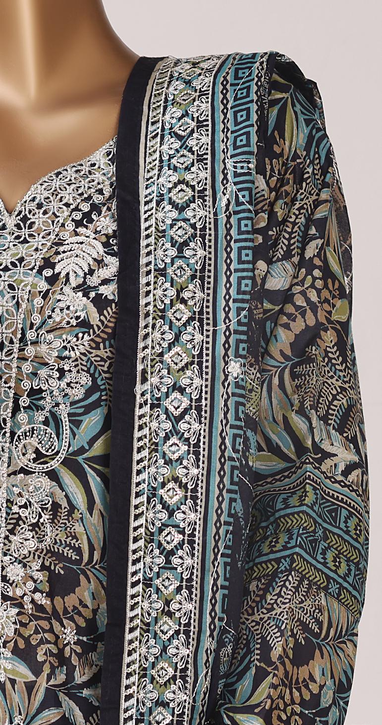 Bin Saeed Luxury Stitched Lawn Embroidery With Dupatta Embroidery 3Piece Stitched COLLECTION 2026. D-05