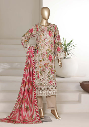 Sadabahar Luxury Signature  Lawn Embroidery 3Piece Stitched Vol-03 COLLECTION 2026. D-05