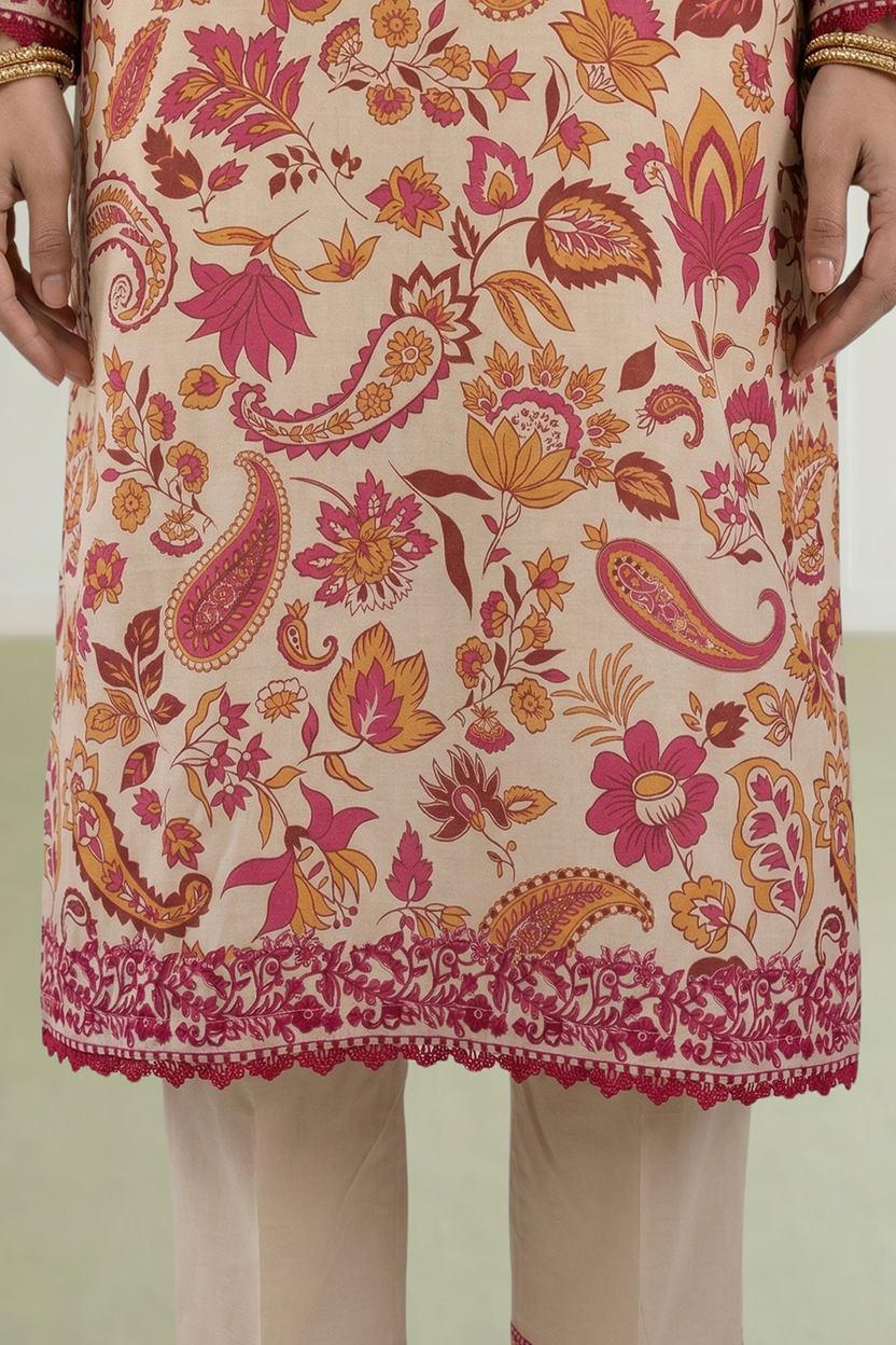 Zellbery Luxury Lawn Printed 3Piece Unstitched Collection 2026 WUS26X30950
