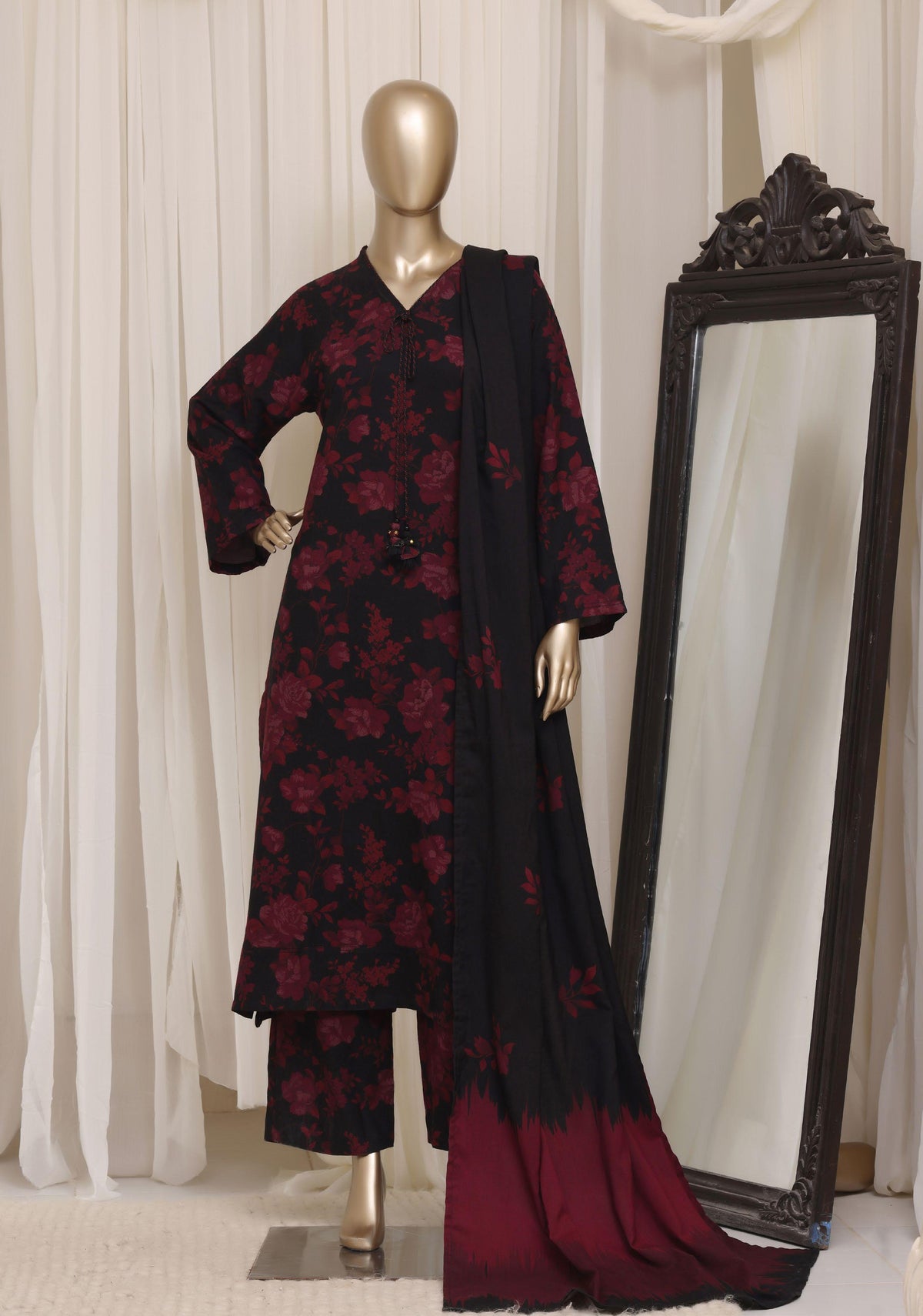 Sadabahar Luxury Dhanak Printed Winter 3Piece Collection DHS-02