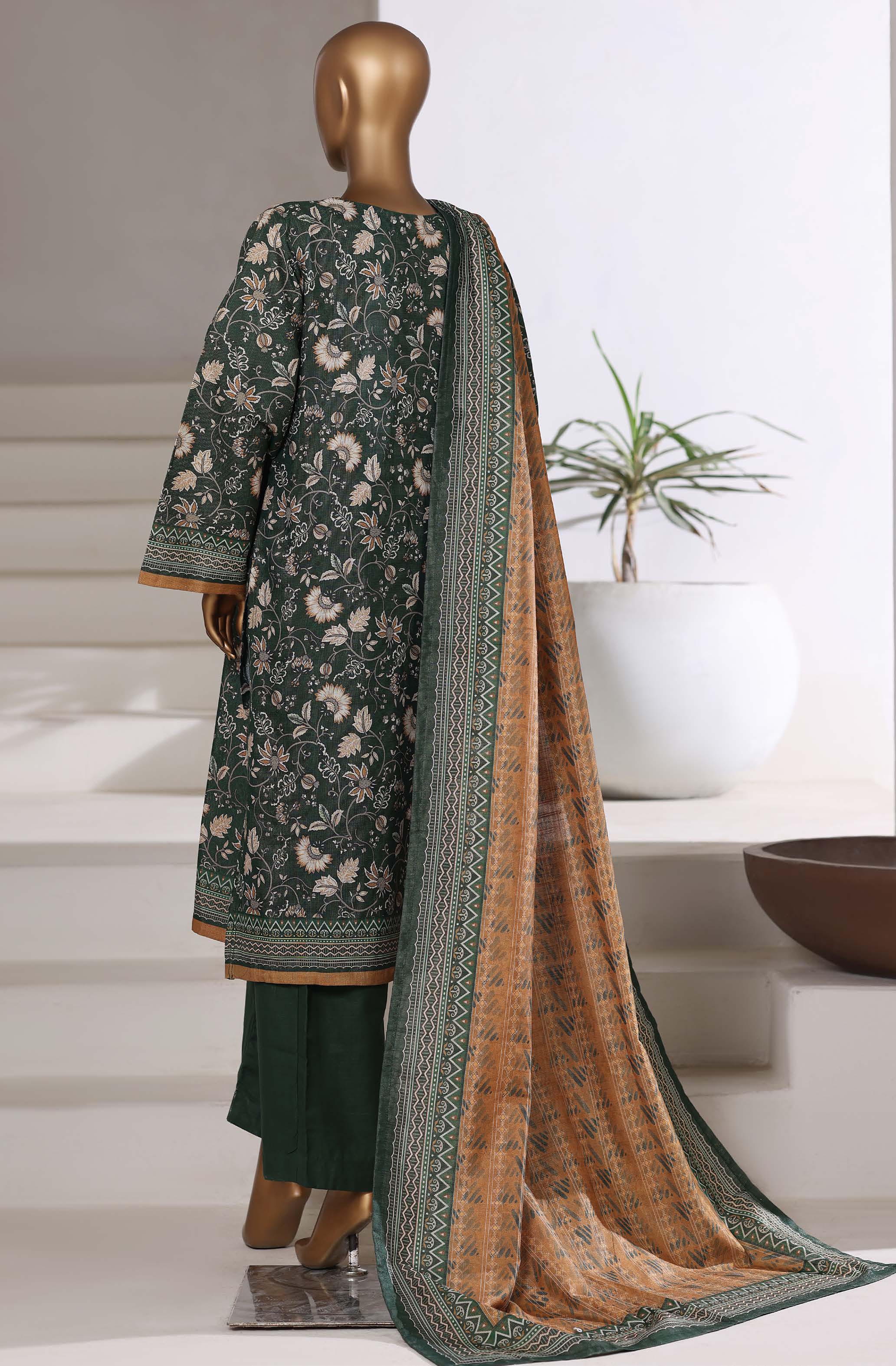 Sadabahar Shimmer Printed Khadder 3PCS Stitched Vol—1 Collection 2025 D-08