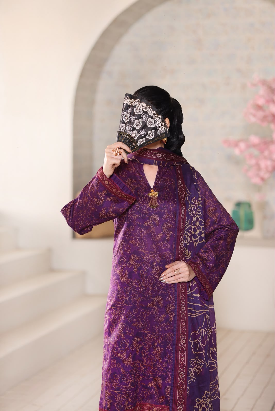 Aizal Luxury Lawn Printed Vol-1 3Piece Stitched Collection 2026 D#-01