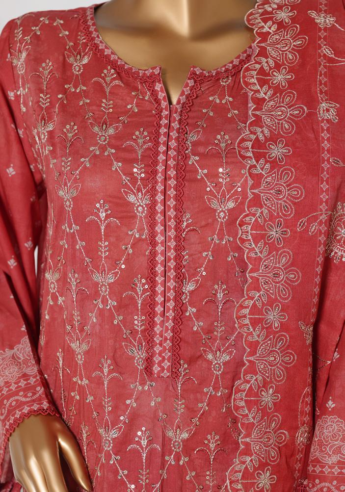 Bin Saeed Luxury Lawn White & White Chickenkari Embroidery 3Piece Stitched COLLECTION 2026. D-05