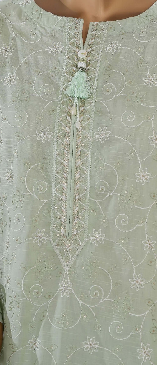 Hz Ready To Were Cotton Sunehri Paste Print With Embroidery Stitched Collection 2025. D-59 Pista