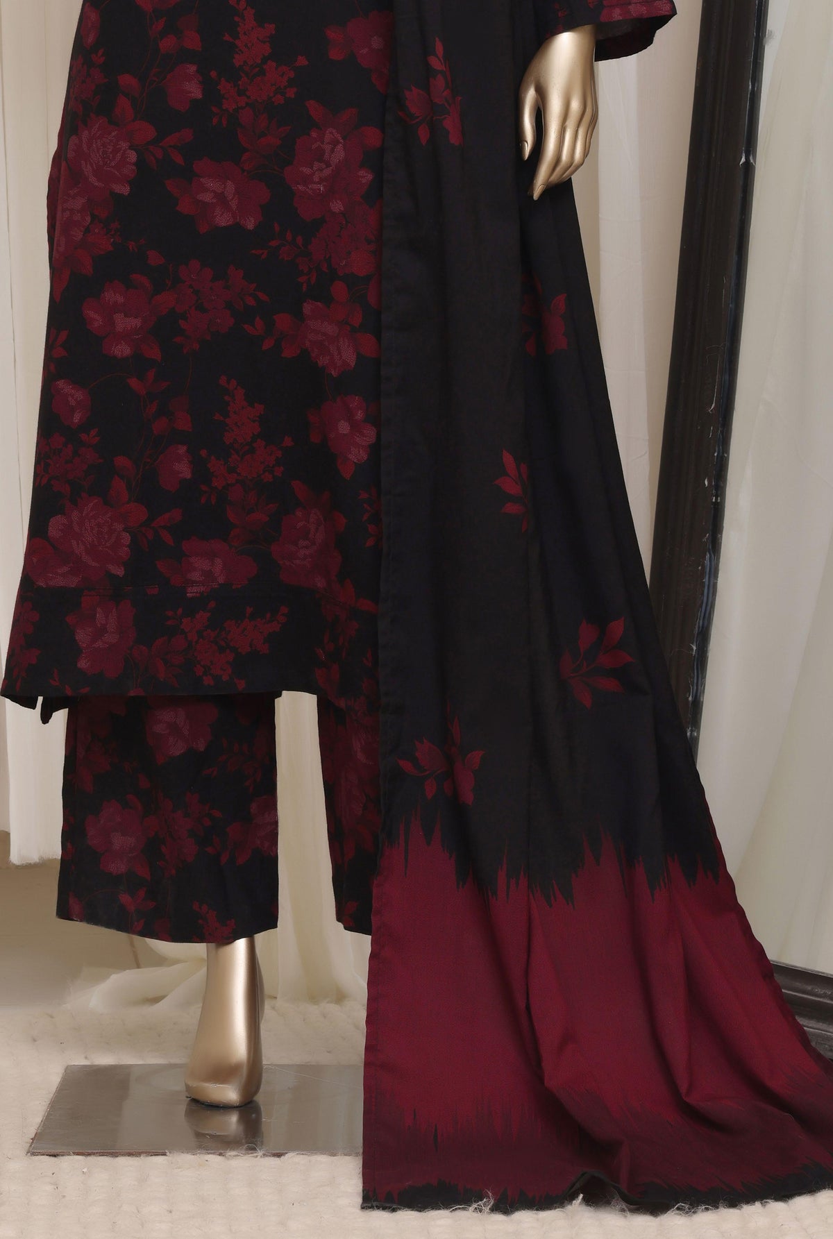 Sadabahar Luxury Dhanak Printed Winter 3Piece Collection DHS-02