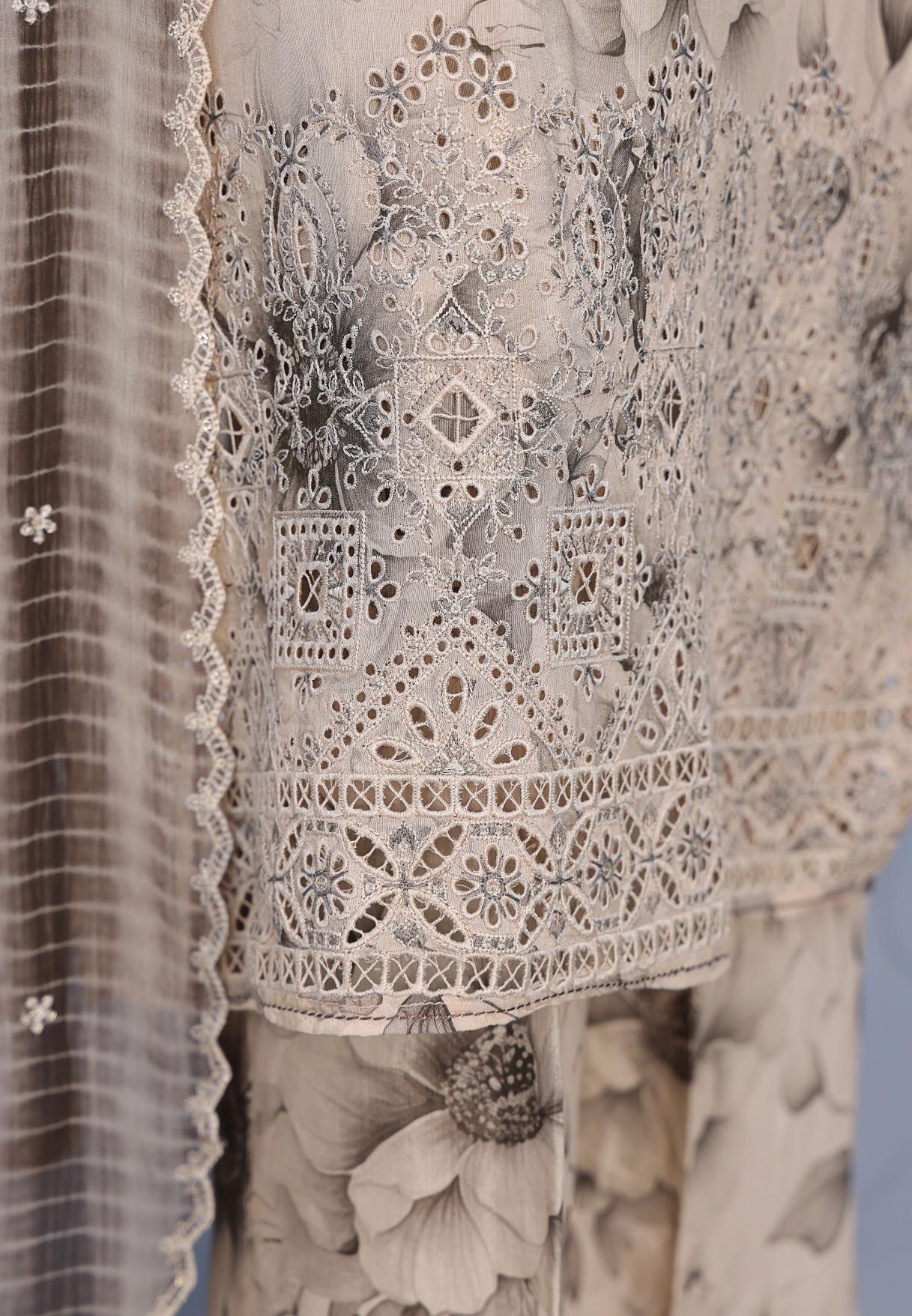 HZ Luxury Majestic Raw Silk Embroidery 3Piece Stitched COLLECTION 2025 D-09