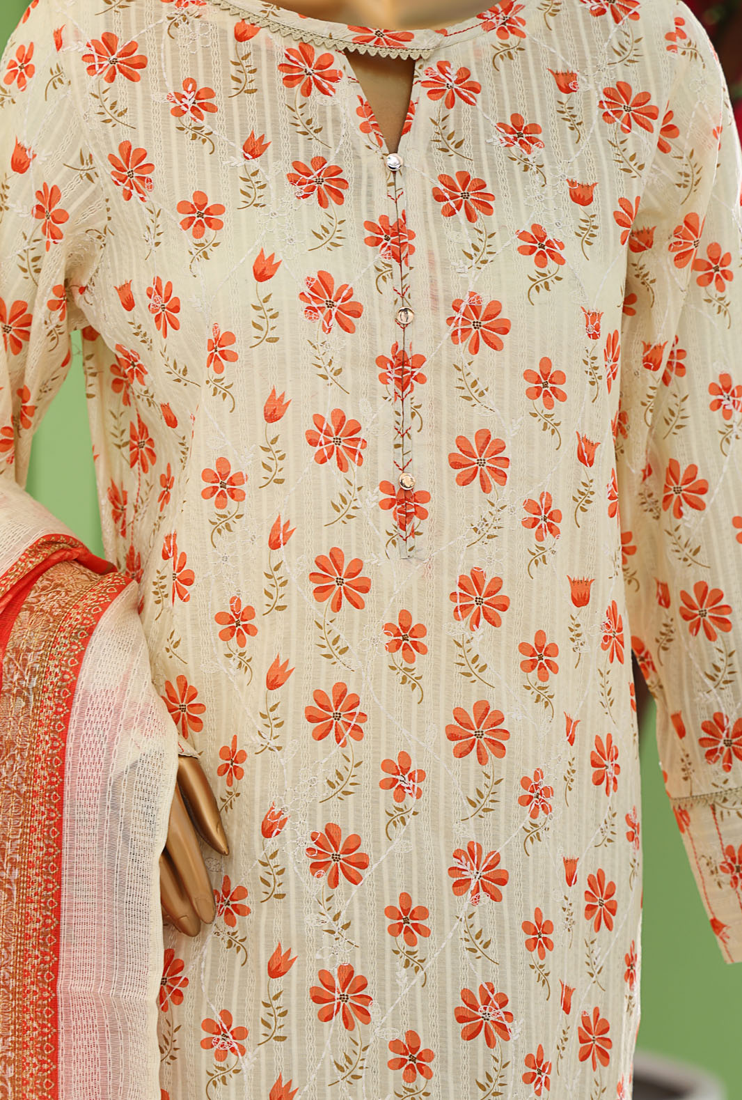 Dhagakari By HZ Textiles Embroidered Cotton Suit Unstitched 3 Piece Collection DEC-103